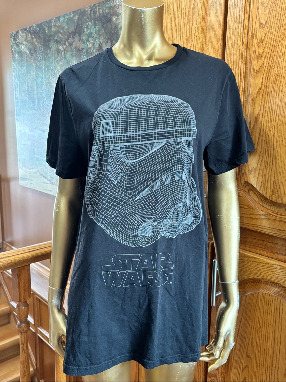 Star Wars Black Tee with Wireframe Stormtrooper